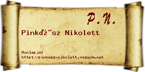 Pinkász Nikolett névjegykártya